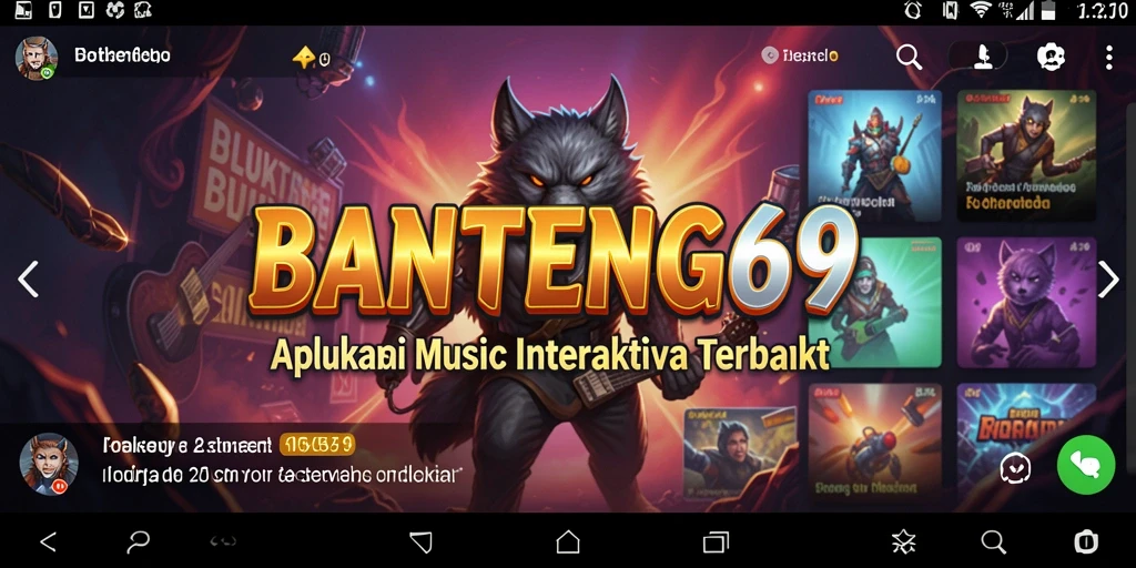 Tampilan menarik dari gameplay BANTENG69 saat mendengarkan musik.