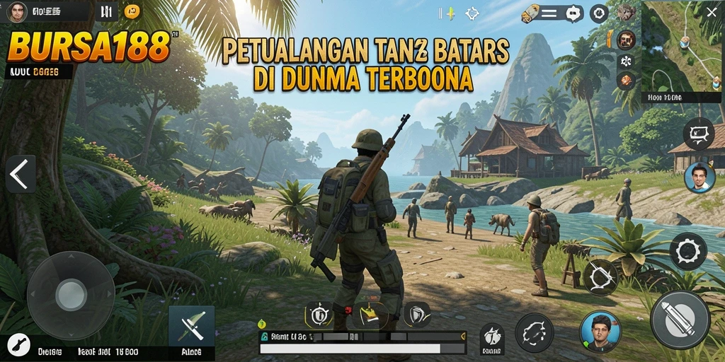 Screenshot gameplay BURSA188 menampilkan petualangan seru di dunia terbuka.