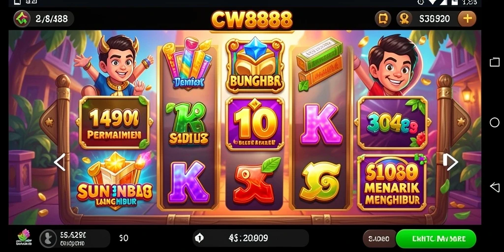 Tampilan gameplay menarik CW8888 dengan fitur Slot yang seru.