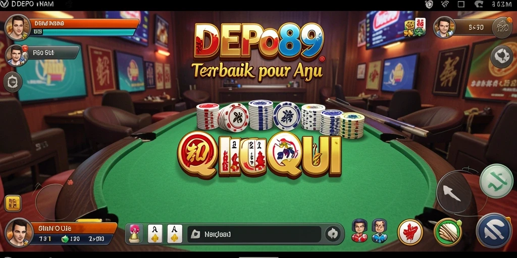 Screenshot DEPO89 menampilkan gameplay QiuQiu yang seru dan kompetitif.