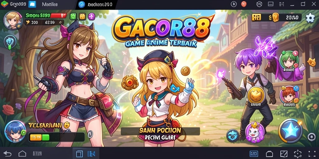 Gameplay GACOR88 dengan karakter anime yang menarik.