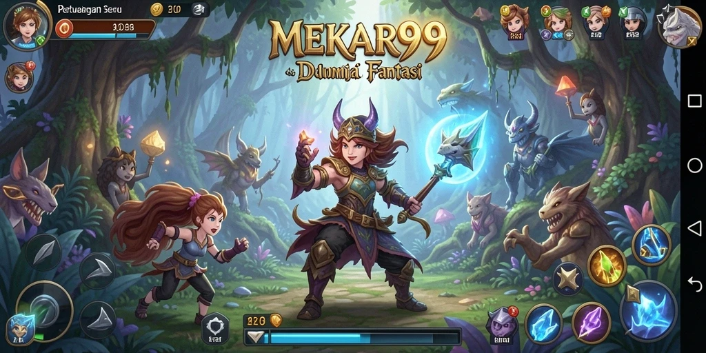 Tampilan gameplay mengasyikkan di dunia petualangan MEKAR99.