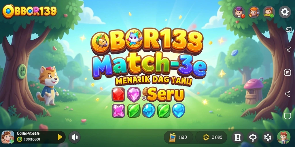 Gameplay seru OBOR138 yang penuh warna dalam permainan Match-3.