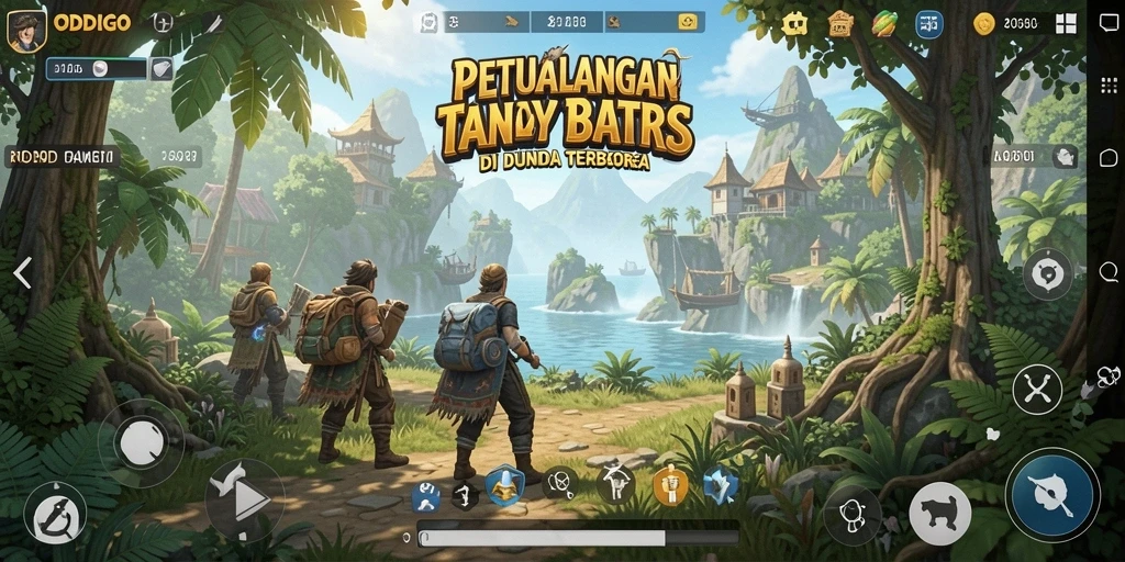 Tampilan gameplay ODDIGO yang menakjubkan dalam dunia terbuka.