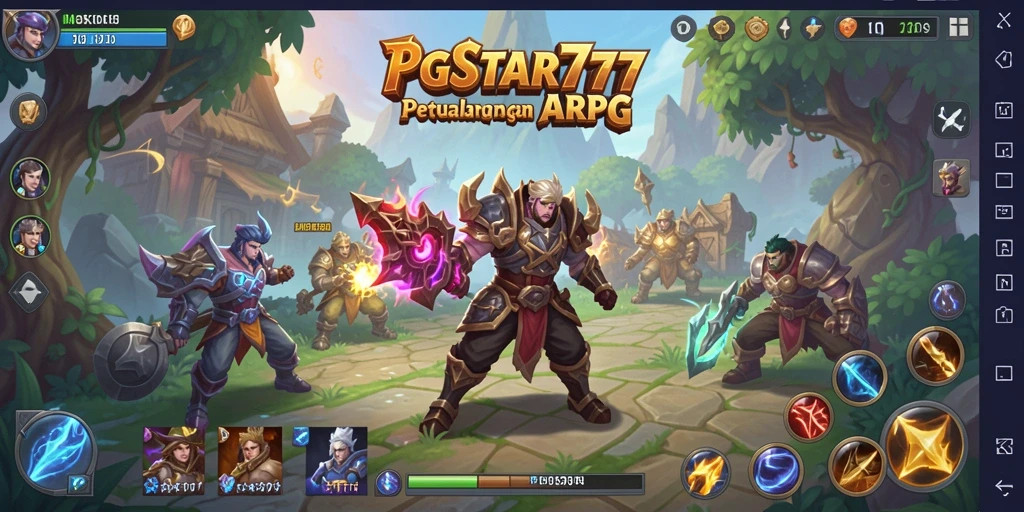 Menampilkan aksi seru dalam gameplay ARPG PGSTAR777.