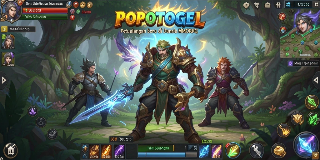 Tampilan gameplay seru di dunia fantasi POPOTOGEL.
