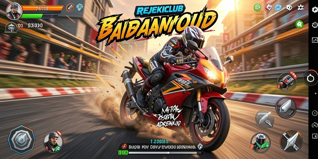 Gameplay seru balapan motor di REJEKICLUB.