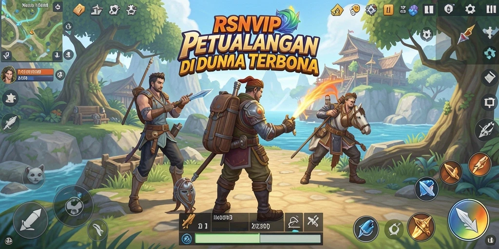 Tampilan gameplay RSNVIP dalam dunia terbuka yang luas dan menarik.