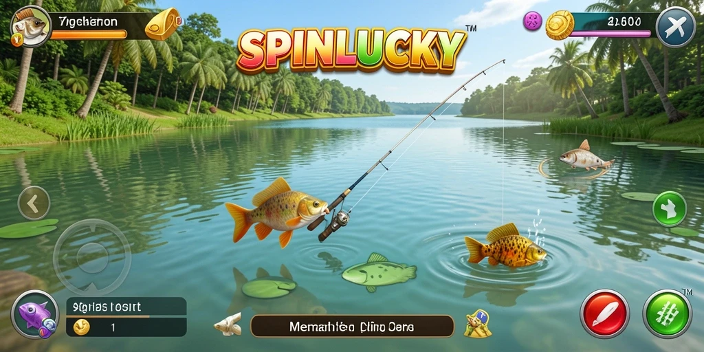 Screenshot SPINLUCKY menunjukkan pengalaman memancing yang seru dan mendebarkan.