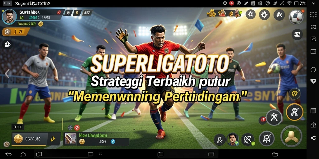 Screenshot gameplay SUPERLIGATOTO yang menegangkan dan menantang.